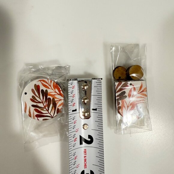 98 Piece Laser Cut Printed Wooden Charm Jewelry Earring Making Floral Boho Craft - Picture 3 of 10